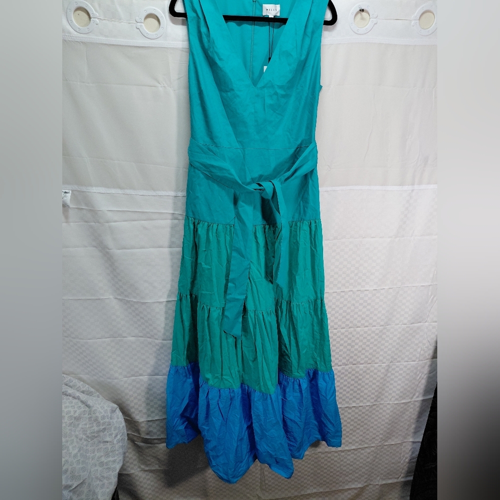 Milly Vibrant Teal Cocktail Dress